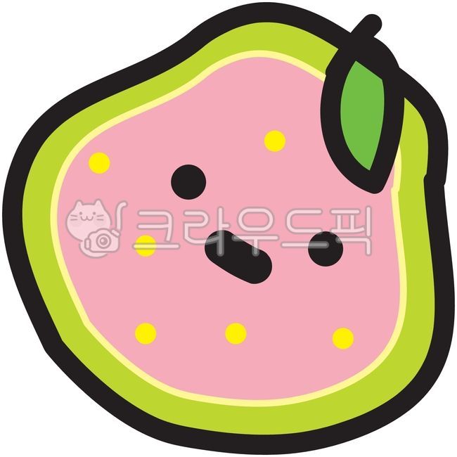 과일,구아바,guava,열대과일,fruit,일러스트