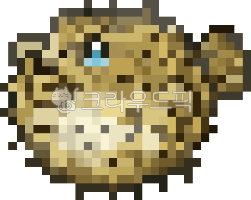 fish,pixel art,cute,yellow,puffer,animal,pixel,thorn,poison,ocean,sea animal,summer