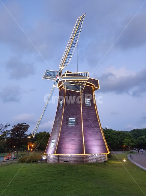 풍차,공원,풍경,windmill,park