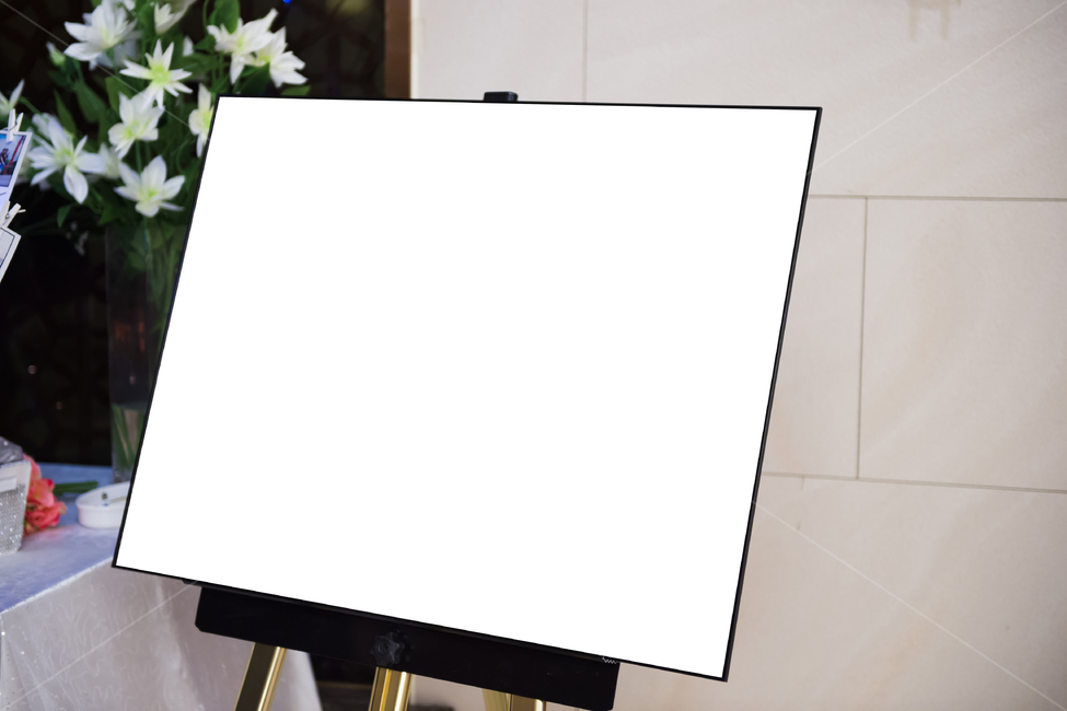 액자,이젤,흰색,검은색,빈액자,꽃,결혼,혼례,웨딩,wedding,marriage,marry,목업,목업이미지,실물모형,3d,모크업,mockup