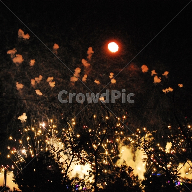 night view,light,night,smoke,tree,fireworks festival,fireworks