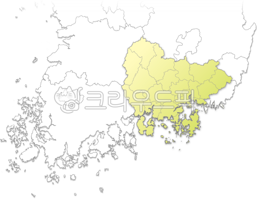 지도,대한민국,경남,경상남도,입체지도,영호남