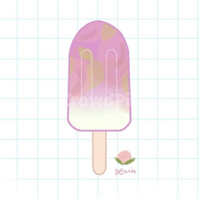 아이스크림,하드,음식,여름음식,디저트,여름디저트,icecream,icebar,food,dessert,summerfood,복숭아,복숭아아이스크림,복숭아맛,peach,peachicecream,여름,계절,summer,season,그래픽,일러스트레이션,graphic,illustration
