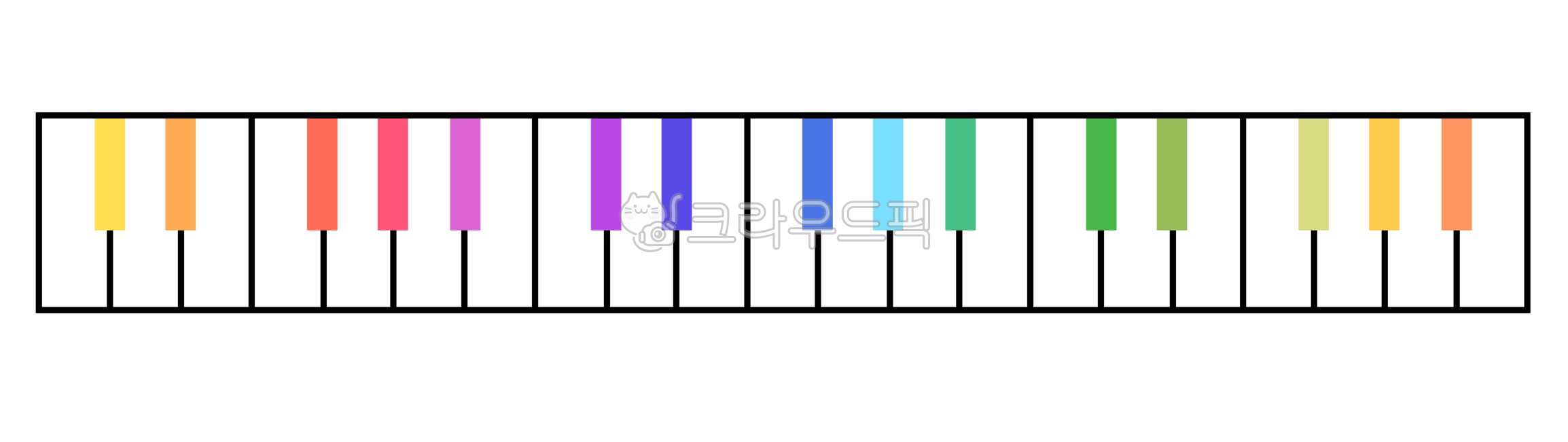 피아노, 건반, 건반일러스트, 피아노건반, 음악, 사진,이미지,일러스트,캘리그라피 - bootan작가
