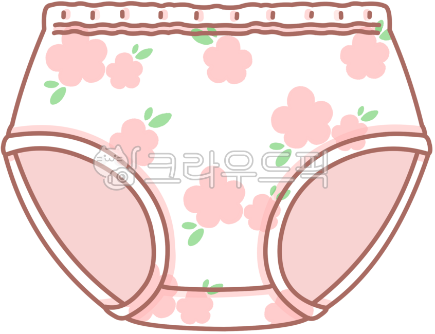 팬티,배변훈련,유아,영아,꽃모양,꽃팬티,그림,일러스트,귀여운,분홍