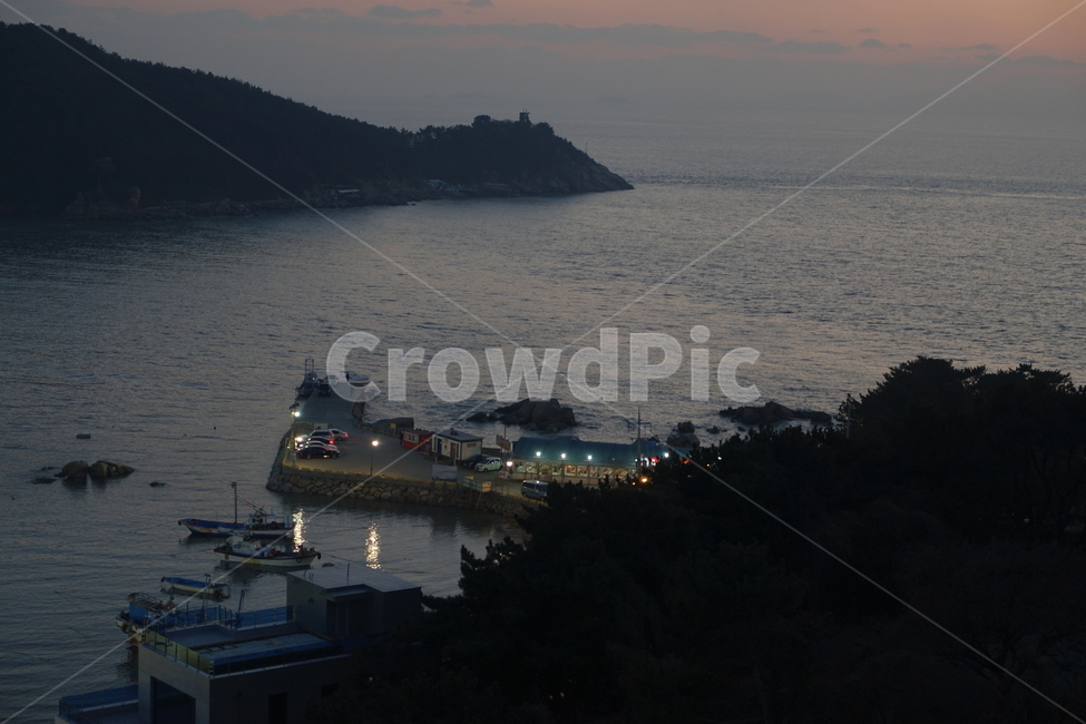 해변,밤바다,석양,바다,nature,자연,outdoors,옥외,land,나라,부두,선박,배