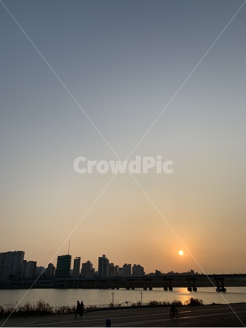 자연,일몰,붉은하늘,하늘,sunset,한강,outdoors