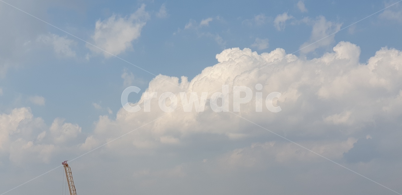 하늘,뭉개구름,구름,크레인,자연,적운,cumulus,cloud,sky,자연,풍경,nature,landscape