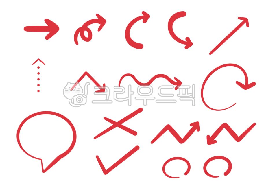 빨강,빨간색,빨간펜,화살표,학교,회사,발표,손그림,손낙서,낙서,동그라미,채점,엑스,피피티,맞음,틀림,인포그래픽,일러스트,red,study,handdrawing,icon,png,business,education,graphic,illustration