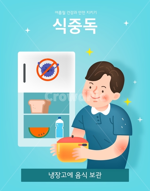 식중독,세균,냉장고,냉장,냉동,냄비,음식,건강,안전,주의,캐릭터,사람,인포그래픽,건강,헬스웨어,헬스케어,healthware,health care,그래픽,일러스트레이션,graphic,illustration
