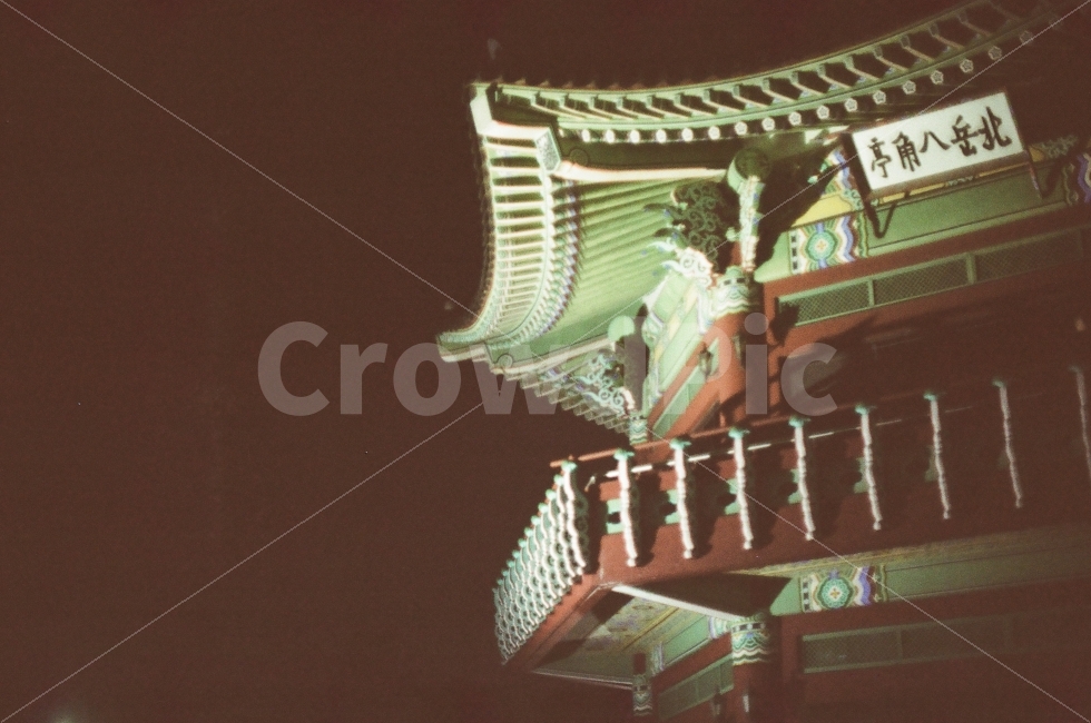 북악산,팔각정,서울,야경,필름사진,필름카메라,야경,밤,풍경,nightscape,night,landscape,한국전통,한국문화,korean traditional,korean culture,building,건물,architecture,건축물