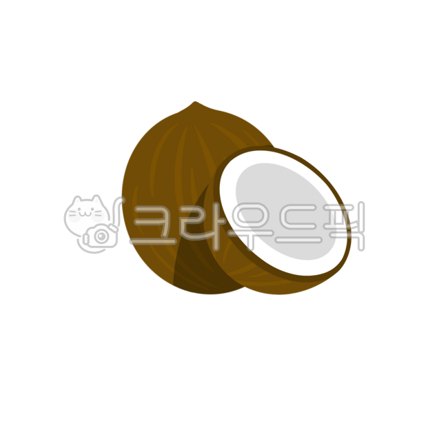 Coconut,coconut illustration,tropical fruit,tropical fruit illustration,tropical fruit,summer fruit,summer props,tropical feeling,summer vacation,resort feeling,beach items,summer drinks,emotional illustration,hand-drawn style,coconut juice,