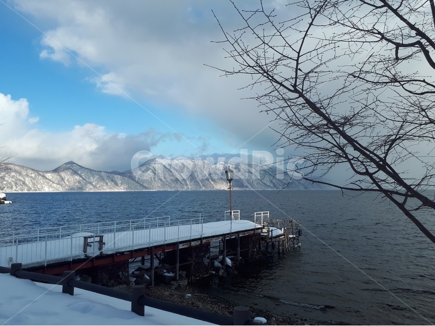 시코츠코,호수,훗카이도,북해도,삿포로,겨울,계절,winter,season,자연,풍경,nature,landscape,water,물,waterfront,워터 프론트,pier,교각,port,포트