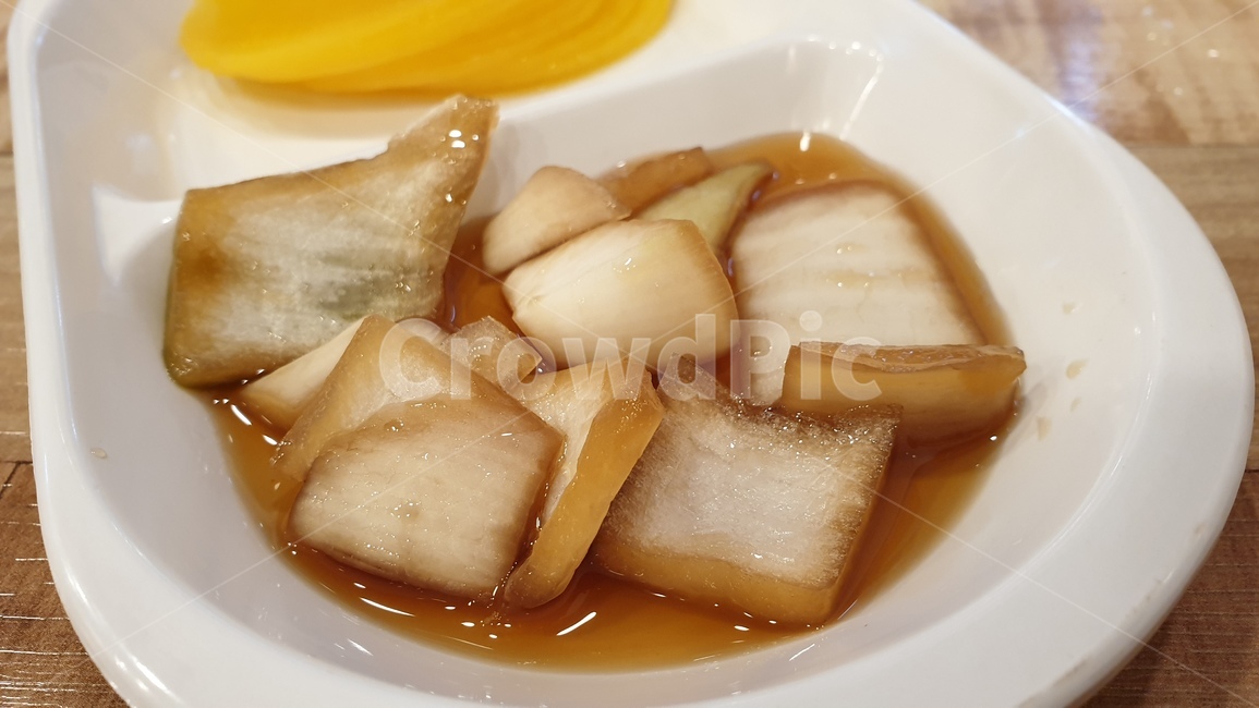sliced,슬라이스,양파장아찌,중국집,밑반찬