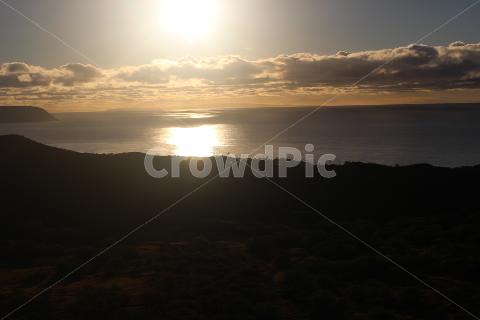 하와이,다이아몬드헤드,석양,바다,구름,태양,hawaii,diamondhead,cloud,sea,sun,nature,자연,햇빛,sunlight,자연,풍경,nature,landscape,light,빛,flare,플레어,outdoors,옥외
