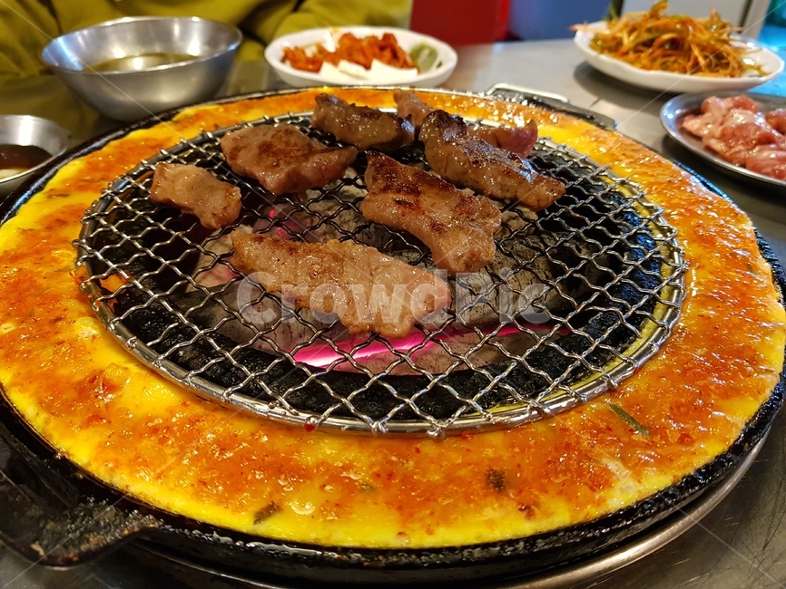 고기,계란찜,불판,갈매기살,외식,저녁,음식,회식,구이,음식,식재료,요리,food,cook,meal,dishes,food reserves