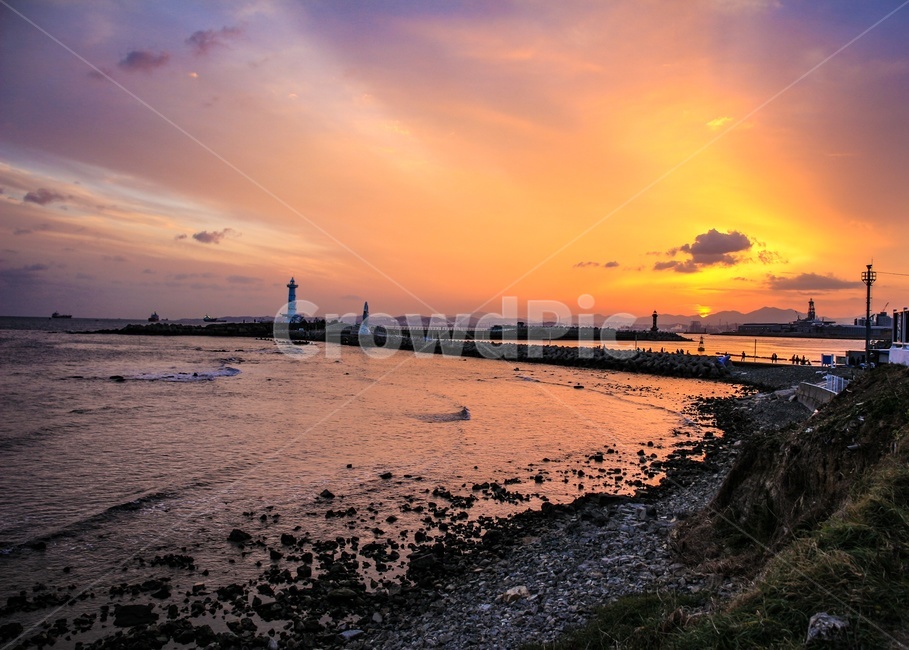 바다,노을,sunset,하늘,붉은빛,자연,등대,풍경,자연,풍경,nature,landscape,outdoors,옥외