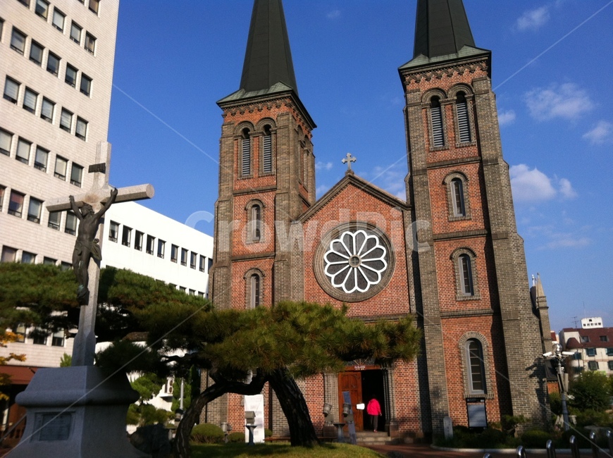 spire,첨탑,architecture,건축물,steeple,뾰족한탑,building,건물,대구,종교,성당,계산성당,건축물,건물외관,exterior,building,structure,architecture,construction