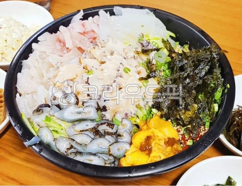 물회, 모듬회, 해물, 해산물, 우럭회, 사진,이미지,일러스트,캘리그라피 - 먹방작가