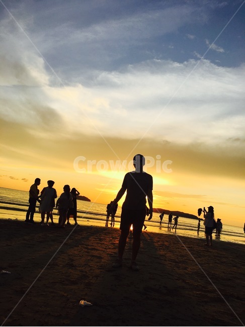 코타키나발루,탄중아루,석양,바닷가,실루엣,예쁜하늘,에너지,힐링,예쁜노을,4대석양,아름다움,그림자,해변,바다,beach,sea,사람,인물,인간,human,person,인물실루엣,사람실루엣,character silhouette,human silhouette,여행,휴가,traveling,vacation,trip