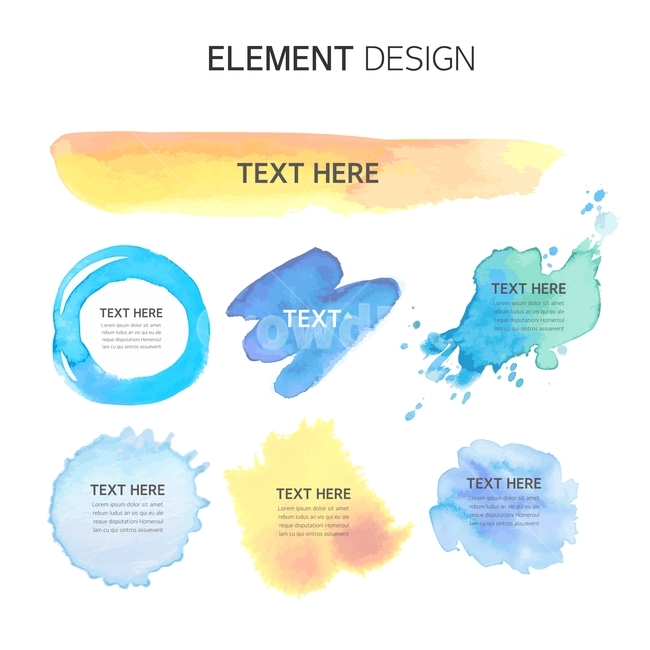 infographic,business,Watercolor,text box,element