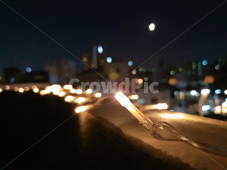 전구,옥탑방,파티,루프탑,저녁