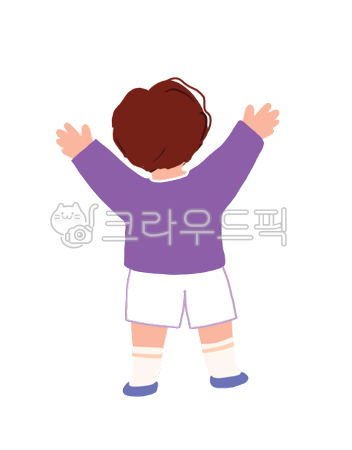 어린이,아이들,유치원,어린이집,귀여운,사람,png,뒷모습,만세,반바지,의류