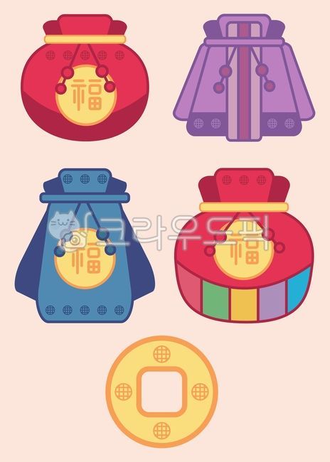 lucky bag,New Year,luck,New Years money,Lucky bag illustration,Thanksgiving,new year,Pin money,three times,pocket