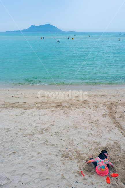 제주도,비양도,바다,모래,해변,아이,섬,오름,수평선,자연,풍경,백사장,해변,바다,beach,sea,사람,인물,인간,human,person,어린이,어린아이,child,children,kid