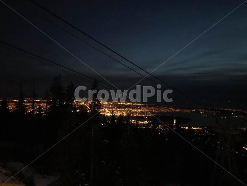 cable,케이블,전력선,electrictransmissiontower,powerlines,송전탑,캐나다,벤쿠버,야경,밤,풍경,nightscape,night,landscape