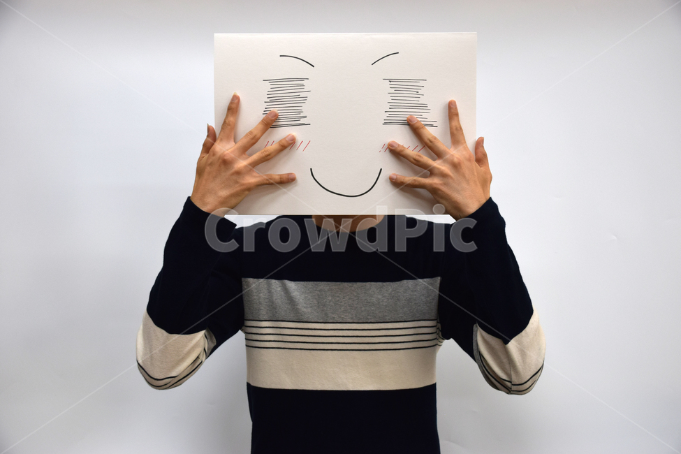 종이얼굴,사업,이모티콘,소통,비지니스,모자이크,스케치,비즈니스,남자,남성,사람,얼굴,표정,의사소통,가면,마스크,종이,표현,감정,생활,부끄러움,뿌듯함,칭찬,기쁨,환희,쑥쓰러움,사람,인물,인간,human,person,감정표현,기분,feeling,emotion,연출,컨셉,콘셉,direction,concept