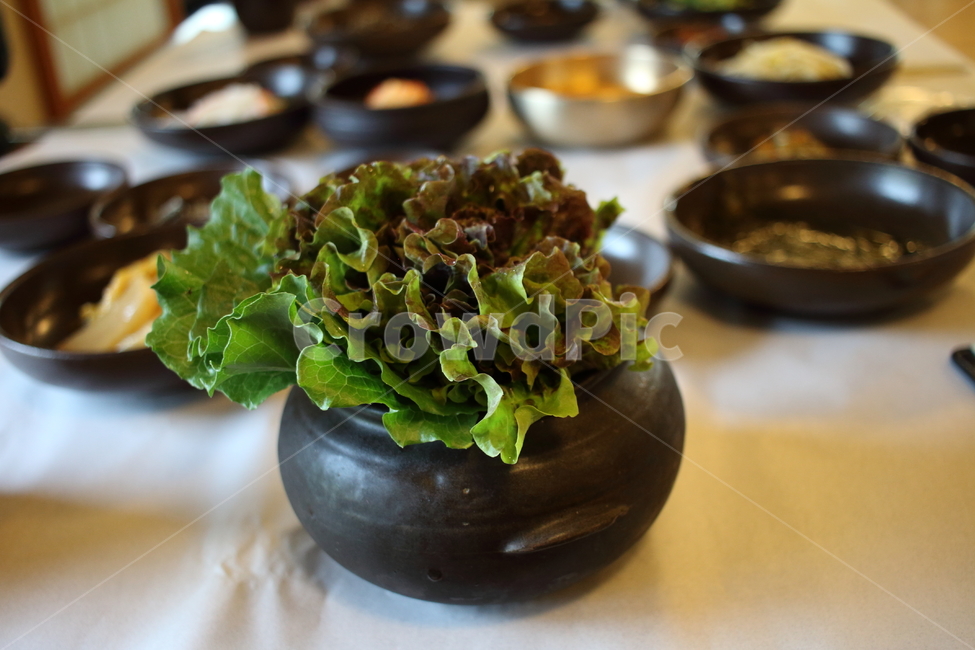 식당,음식,상추,상추그릇,쌈