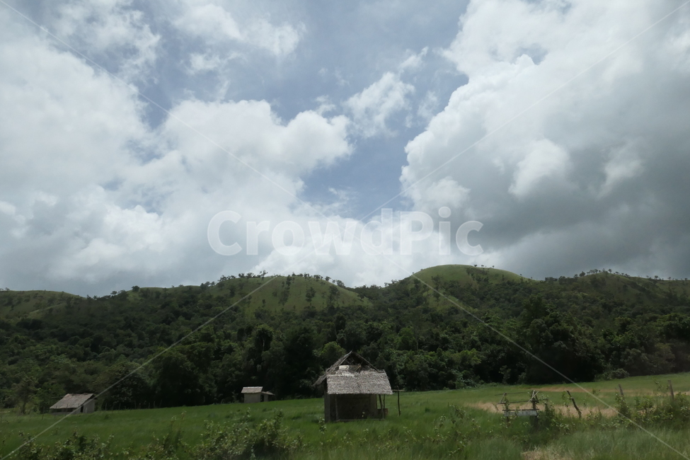 자연,시골,구름,하늘,시골길,울타리,시골집,동산,자연,풍경,nature,landscape,outdoors,옥외,building,건물