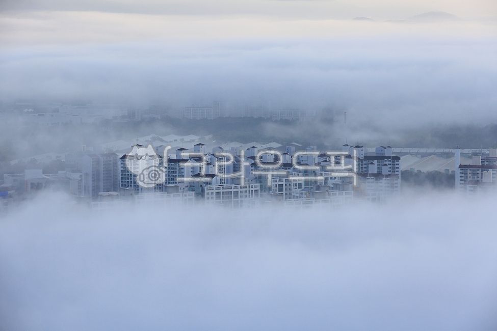 city,smog,scenery,building,view,white,sight,weather,morning scenery,Fog,town,nature,morning,cloudy,White,morning fog,outdoors,background,Korean urban landscape,apartment,fog
