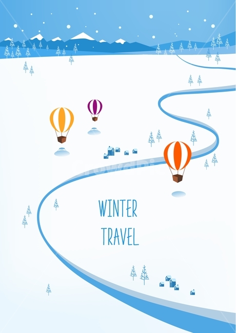 눈,빙판,열기구,산,나무,겨울,미니멀,플랫디자인,감성,겨울,계절,winter,season,여행,휴가,traveling,vacation,trip,그래픽,일러스트레이션,graphic,illustration