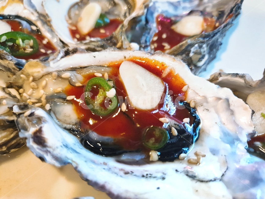굴,해산물,oyster,신선함,생굴,갑각류,음식,food,해양생물,날것,조개,바로먹을수있는,마늘,고추,초장,빨간,깨,껍데기,물고기,건강한식생활,싱싱,신선,석화,음식,식재료,요리,food,cook,meal,dishes,food reserves