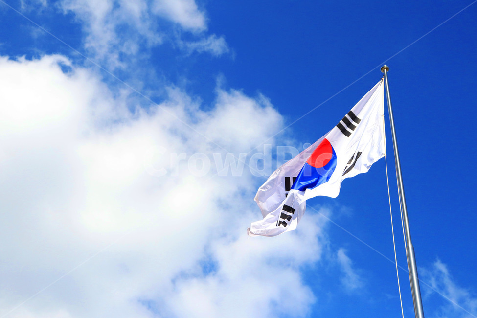 태극기,하늘,구름,국기,깃발