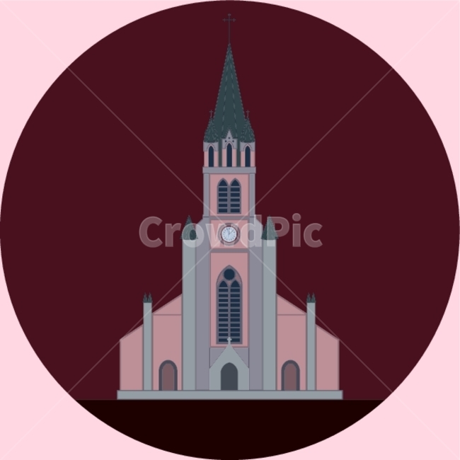 고딕양식,교회,명동교회,성당,church,기독교,천주교,아이콘,건물모양