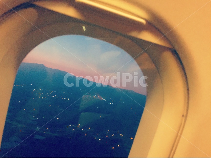 window,창문,여행,비행기,출국,풍경,노을