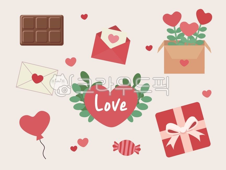 초콜릿,편지봉투,사랑,러브,love,발렌타인데이,로맨스,기념일,선물상자,하트,꽃하트,사탕,발렌타인