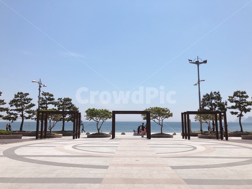 해운대,풍경,하늘,해수욕장,나무