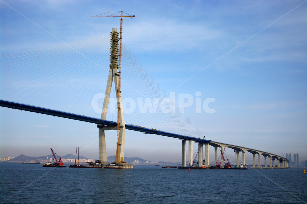 인천대교,대교,바다,sea,서해,푸른,하늘,도시,인천,한국,bridge,산업,industry,industrial,건설업,건축업,construction industry