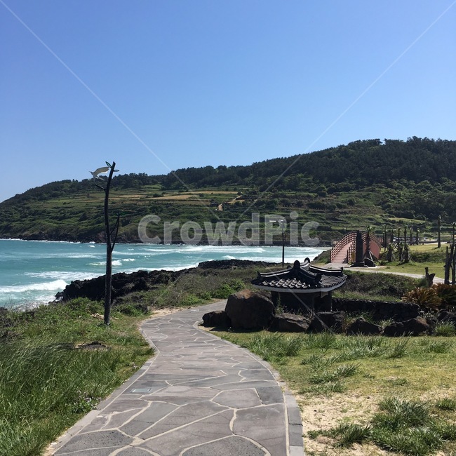 제주도,협재해수욕장,자연,산,풍경,바다
