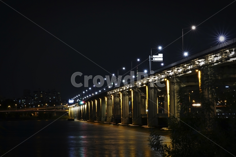 반포대교,야경,한강,서울,다리,대교