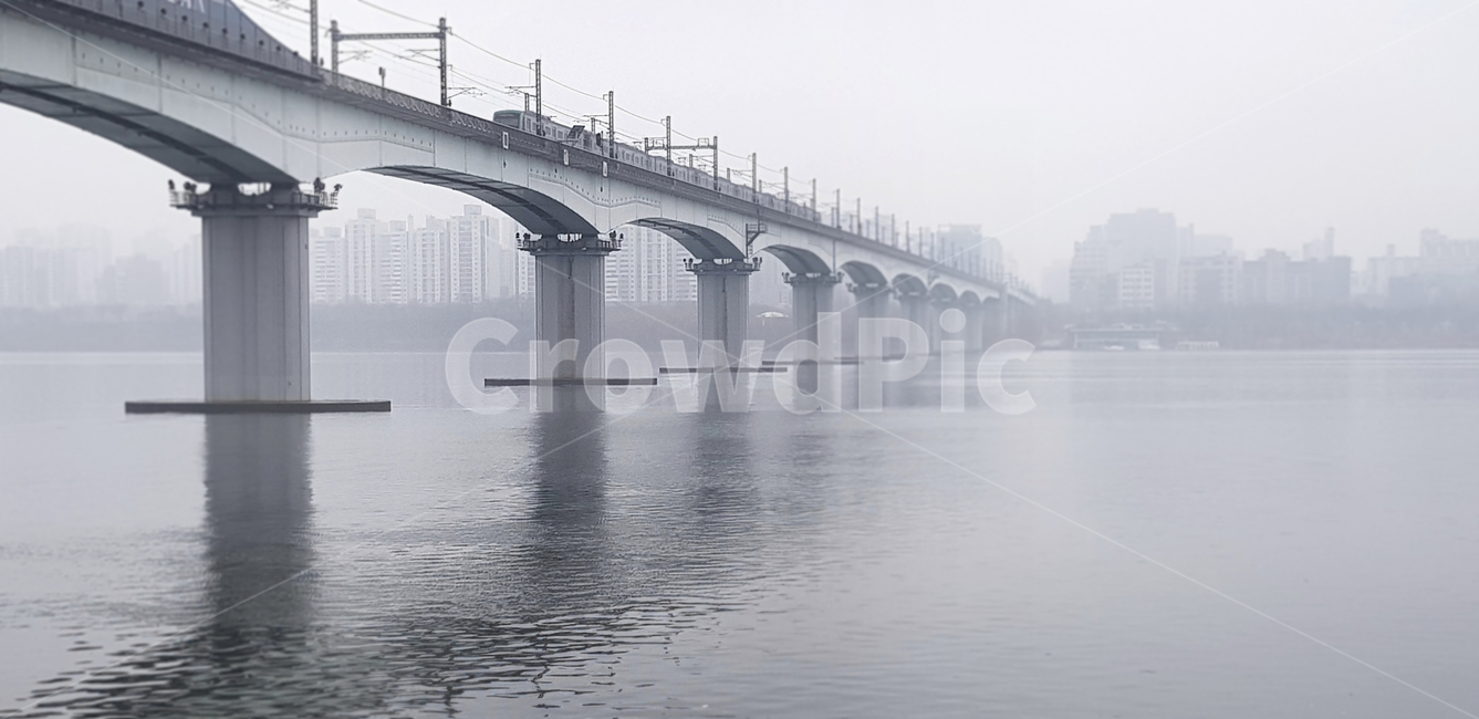 한강,다리,양화대교,안개,건축물,building,bridge,건물