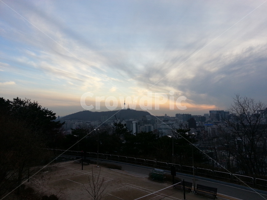 n서울타워,하늘,구름,남산타워,풍경,노을