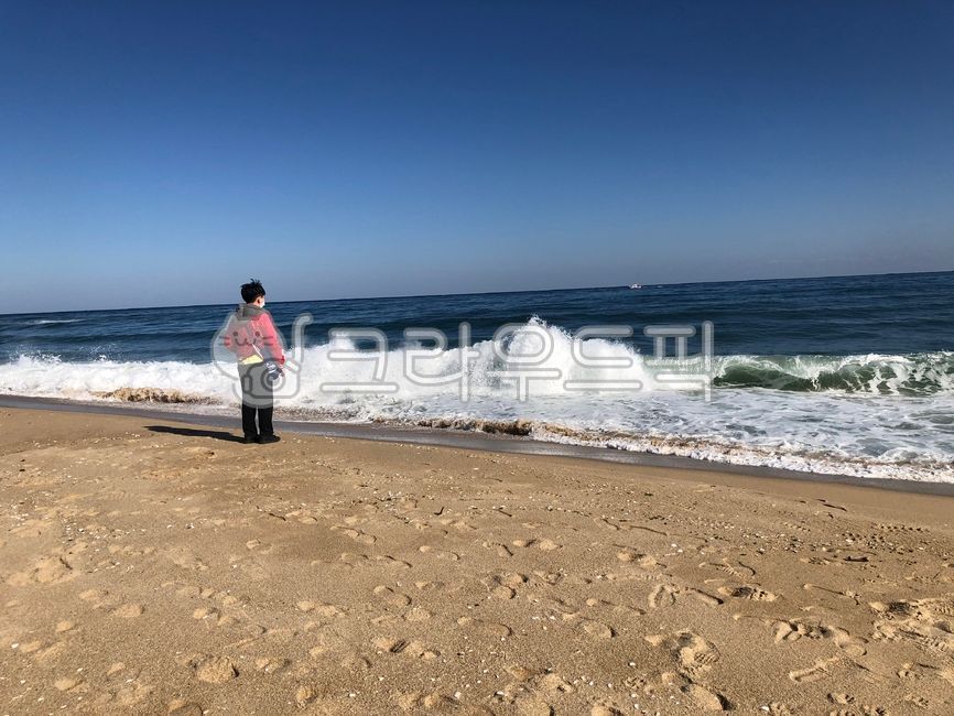 바다,ocean,파란하늘,파도,겨울바다