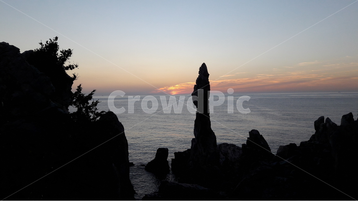 강원도,동해,추암해수욕장,촛대바위,일출,여명,자연,풍경,nature,landscape,실루엣,그림자,silhouette,shadow,promontory,곶,outdoors,옥외