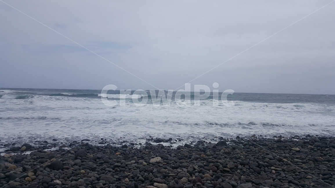 제주도,바다,파도,시원한,구름