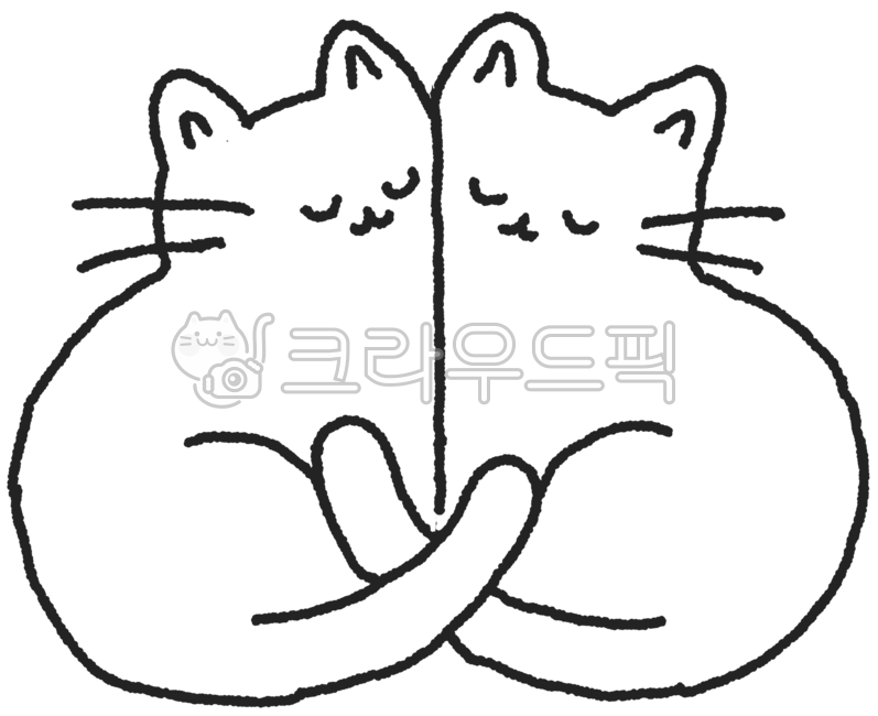 Cat,cat character,hug,cat hug,emotional character,reaction character,coloring,line drawing,hand drawing,black and white illustration,cute animal,cat sticker,line sticker,cozy cat,healing drawing,cat line,emotional illustration,animal hug,